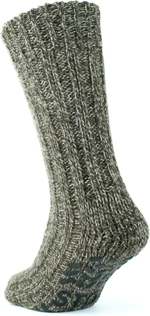 GoWith Unisex Merino Wool Slipper Socks, Thick Warm No Slip Cozy Grip Non-Skid Hospital Winter Socks for Men & Women