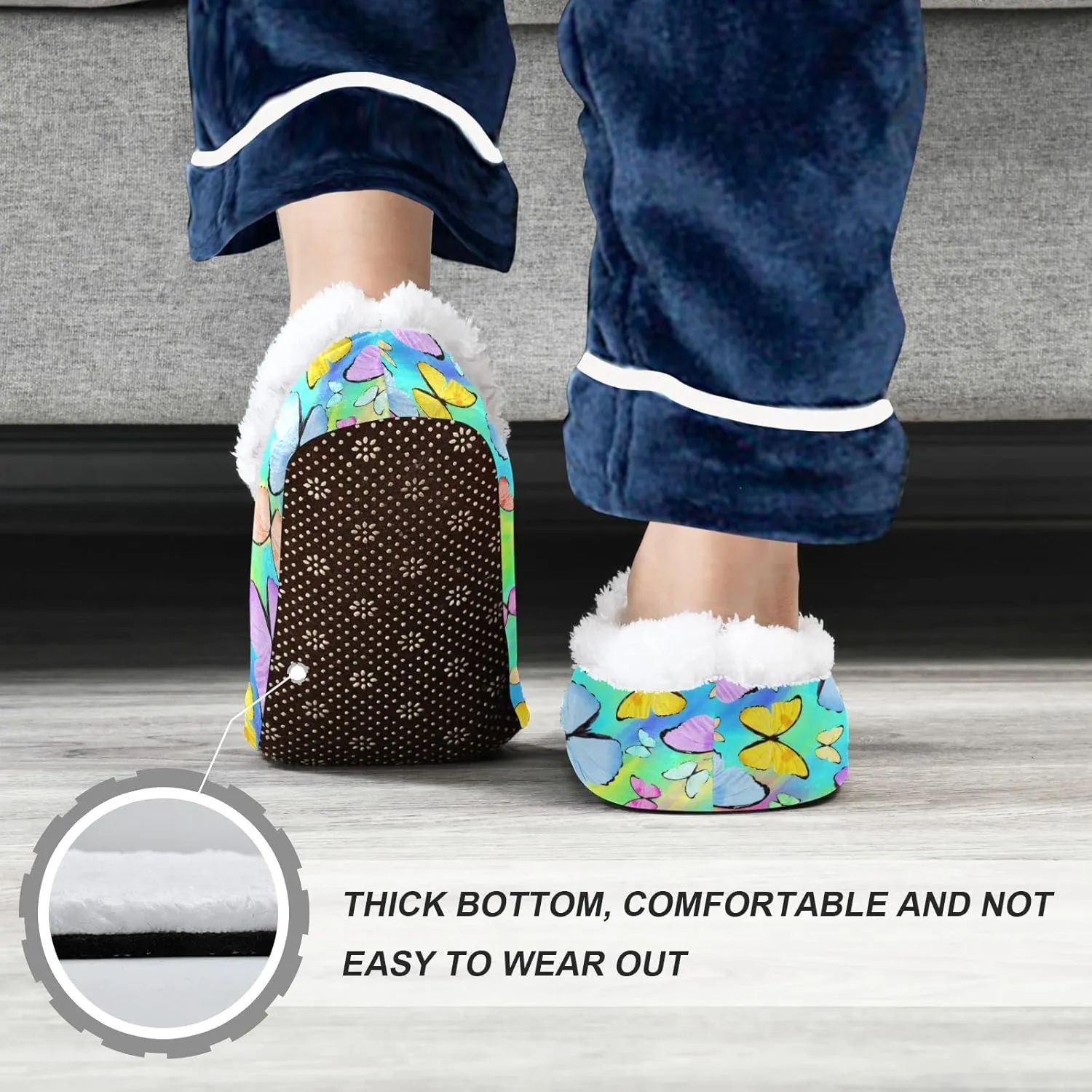 Gredecor Boys Girls Toddler Slippers Home House Slippers Warm Fur Non Slip Plush Indoor Slipper Socks for Kids¡­