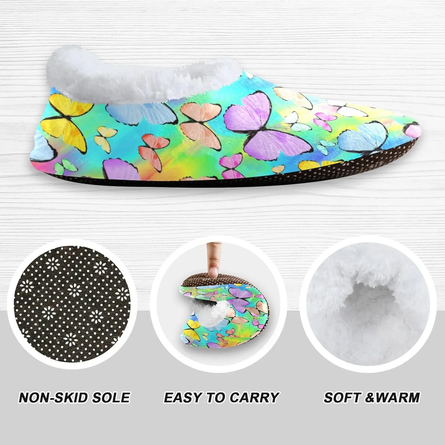 Gredecor Boys Girls Toddler Slippers Home House Slippers Warm Fur Non Slip Plush Indoor Slipper Socks for Kids¡­