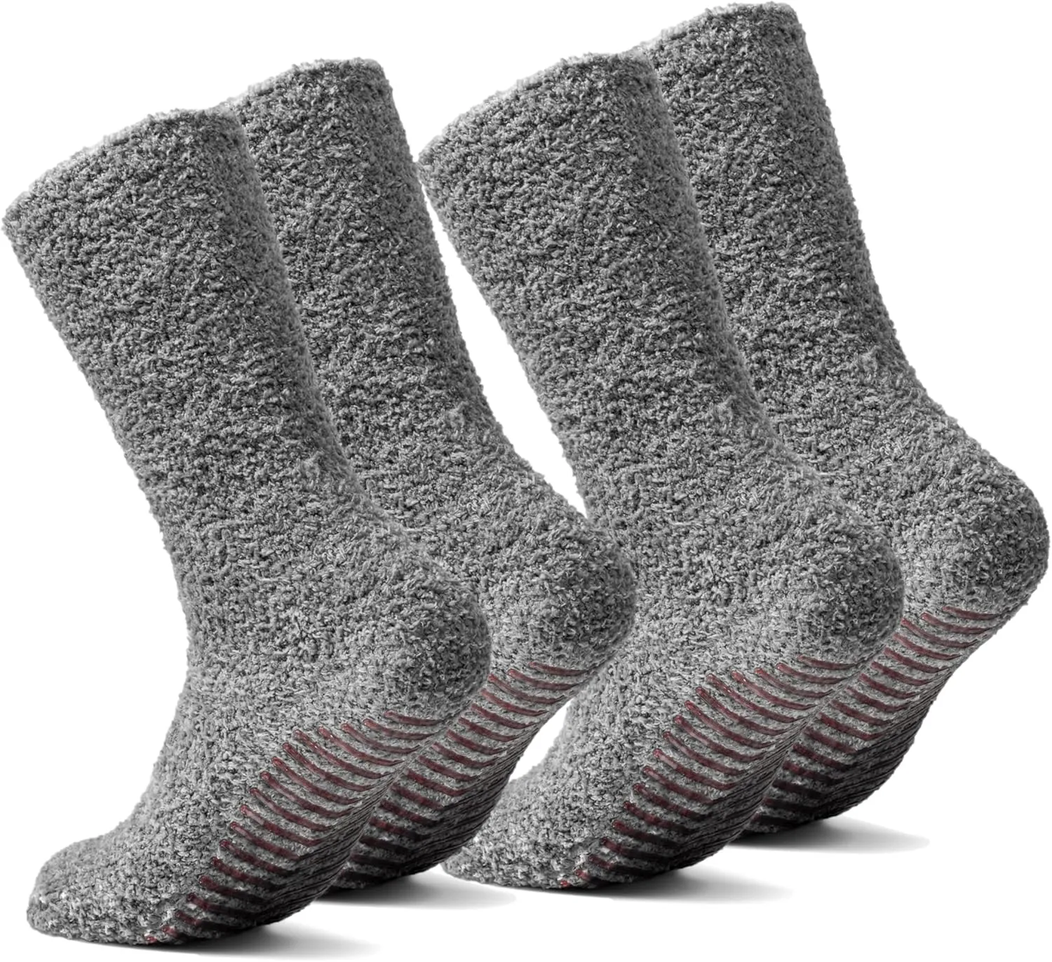 Gripjoy Fuzzy Non-Slip Socks - Grippers for Men & Women - Hospital Socks