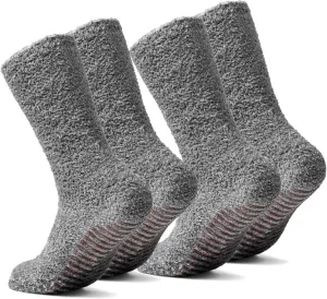 Gripjoy Fuzzy Non-Slip Socks - Grippers for Men & Women - Hospital Socks