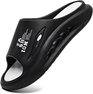 GSLMOLN Slippers Slides for Men, Non-Slip Cloud Slides House Bedroom Shoes Shower Quick Drying Sandals Indoor and Outdoor