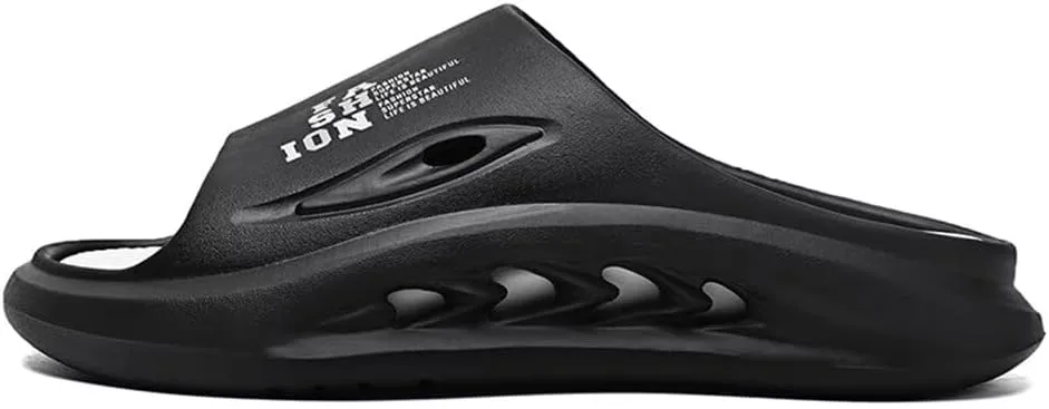 GSLMOLN Slippers Slides for Men, Non-Slip Cloud Slides House Bedroom Shoes Shower Quick Drying Sandals Indoor and Outdoor