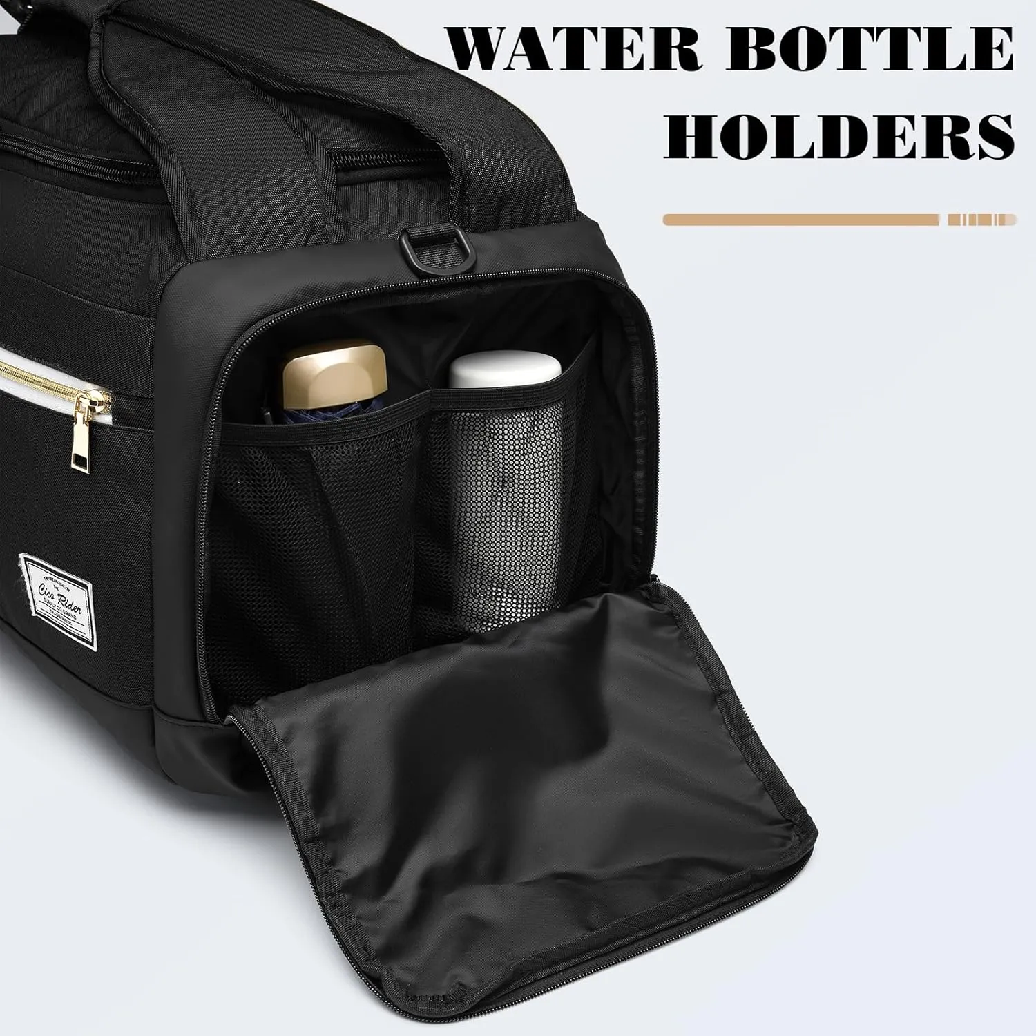 Gym Bags for Men with Shoes Compartment & Wet Pocket 4 Way Large Sports Duffle Bag Backpack Weekender Overnight Bag for Travel, Fitness, Workout, Birthday Gift for Men, Black
