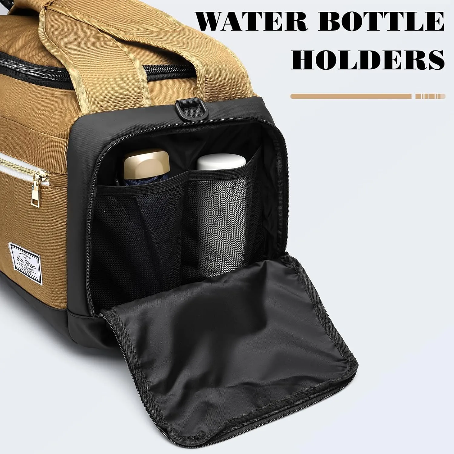 Gym Bags for Men with Shoes Compartment & Wet Pocket 4 Way Large Sports Duffle Bag Backpack Weekender Overnight Bag for Travel, Fitness, Workout, Training, Birthday Gift for Men, Brown