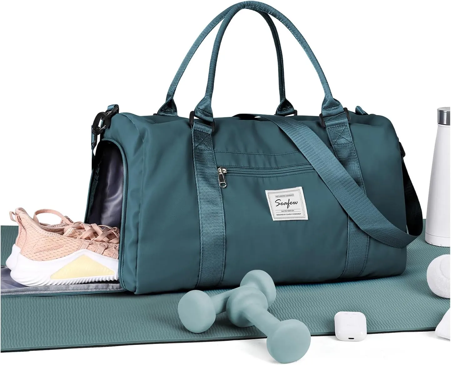 Gym Bags Womens Mens with Shoes Compartment and Wet Pocket Travel Duffel Bag for Women for Plane Sport Gym Tote Bags Swimming Yoga Waterproof Weekend Overnight Bag Carry on Bag Hospital Holdalls