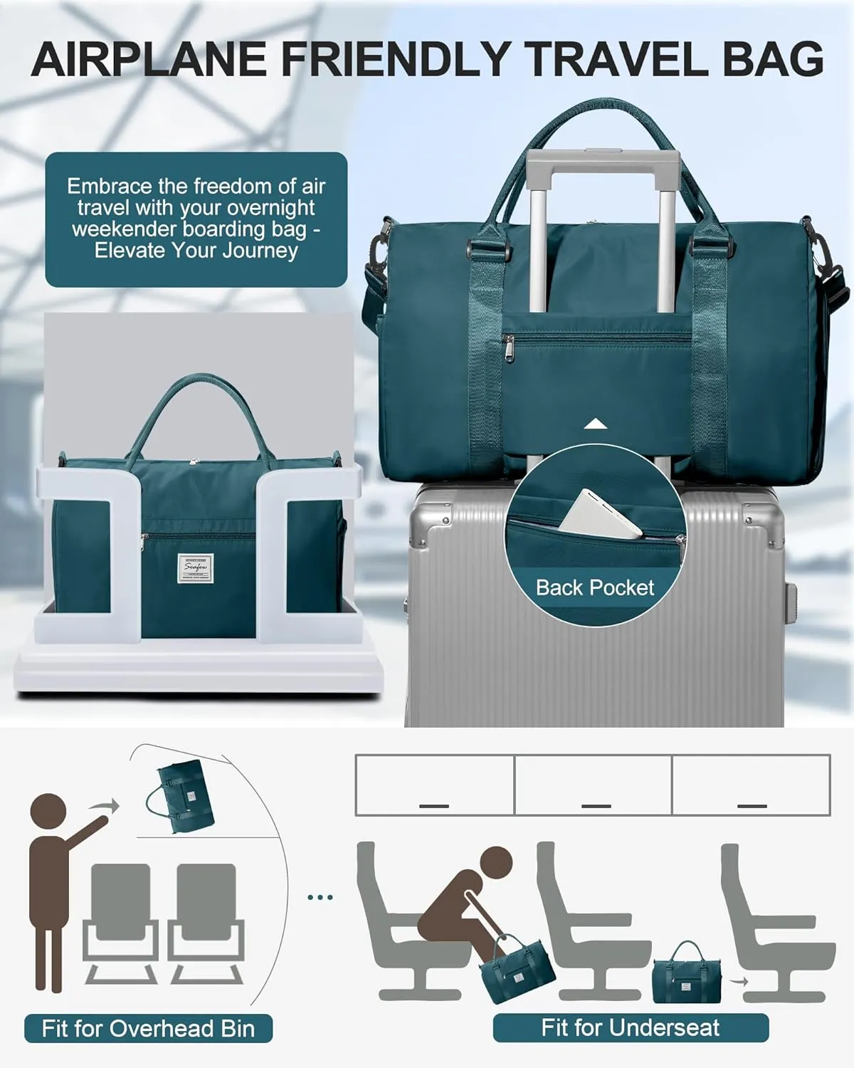 Gym Bags Womens Mens with Shoes Compartment and Wet Pocket Travel Duffel Bag for Women for Plane Sport Gym Tote Bags Swimming Yoga Waterproof Weekend Overnight Bag Carry on Bag Hospital Holdalls