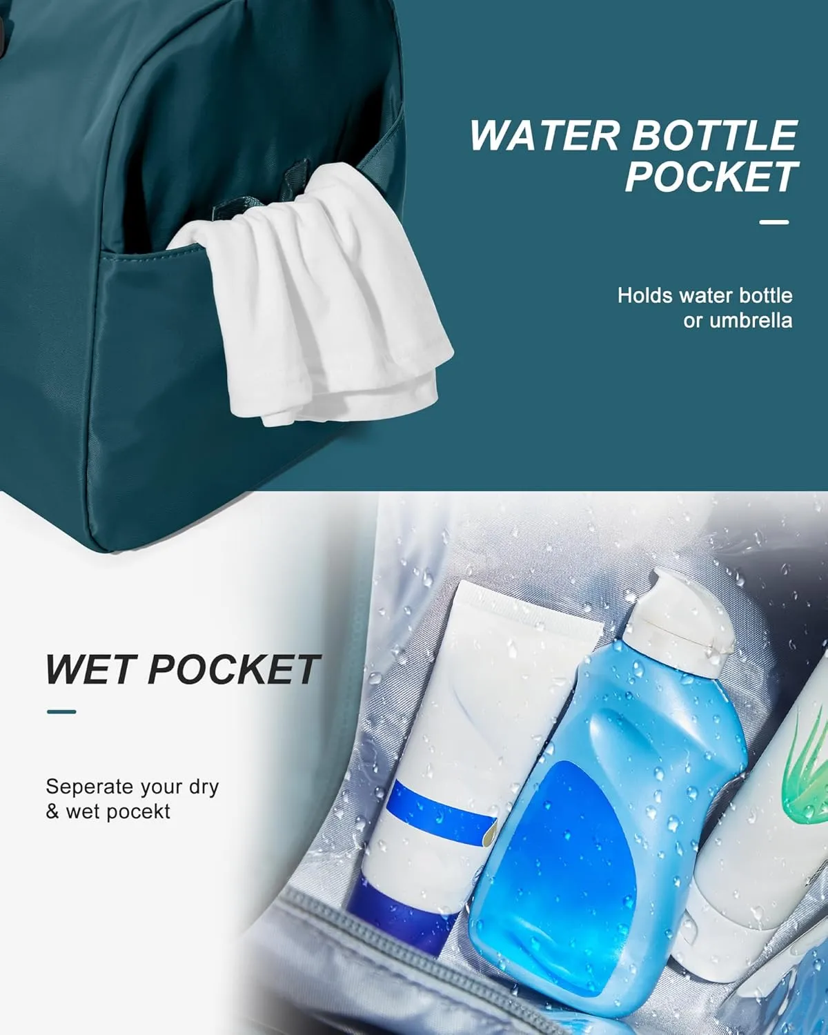 Gym Bags Womens Mens with Shoes Compartment and Wet Pocket Travel Duffel Bag for Women for Plane Sport Gym Tote Bags Swimming Yoga Waterproof Weekend Overnight Bag Carry on Bag Hospital Holdalls