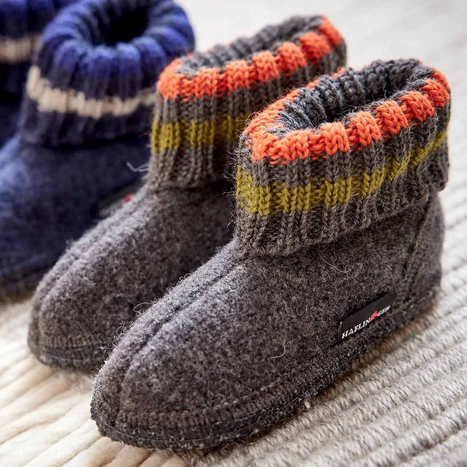 HAFLINGER Men's Hi-Top Slippers, xx