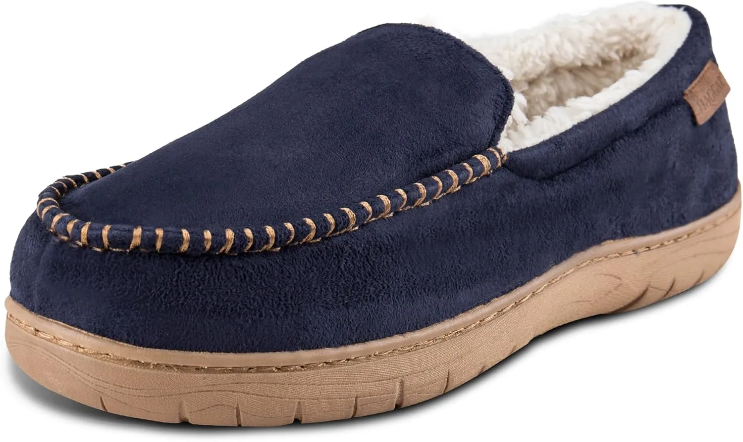 Haggar Men's Venetian Slipper Indoor/Outdoor House Shoe with Memory Foam Comfort