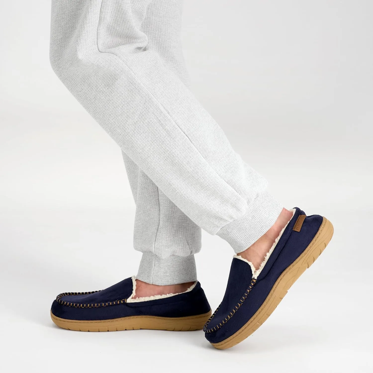 Haggar Men's Venetian Slipper Indoor/Outdoor House Shoe with Memory Foam Comfort