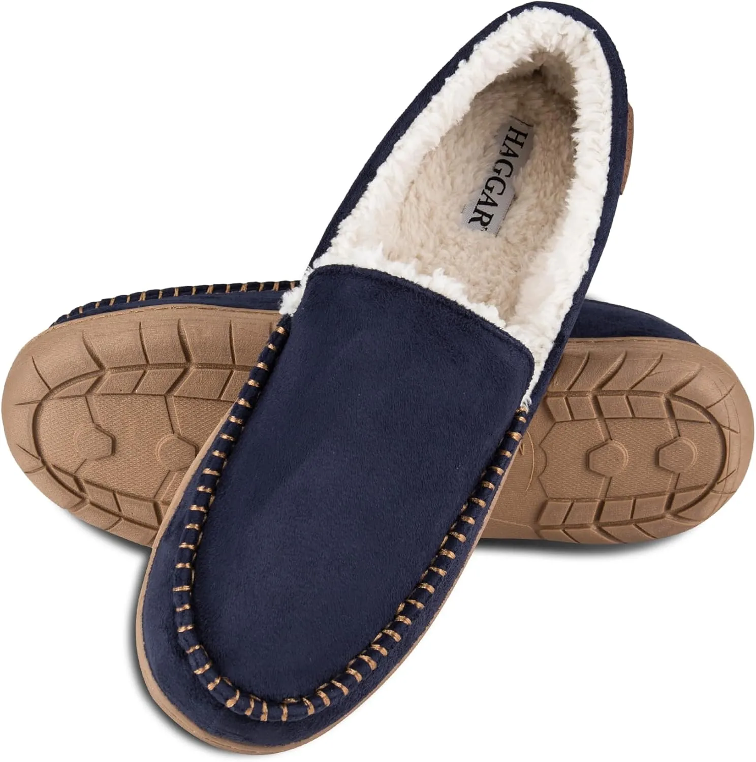 Haggar Men's Venetian Slipper Indoor/Outdoor House Shoe with Memory Foam Comfort