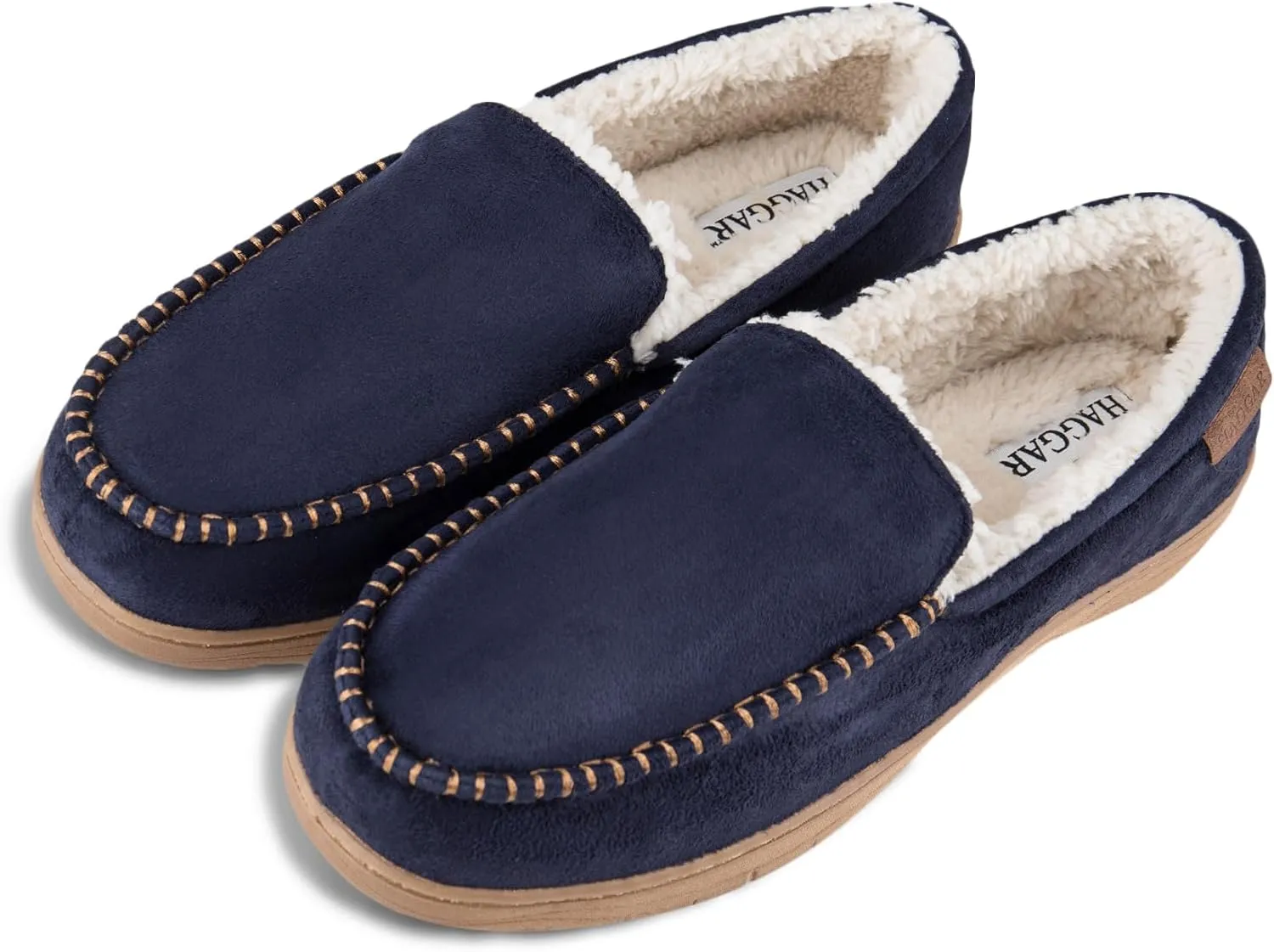 Haggar Men's Venetian Slipper Indoor/Outdoor House Shoe with Memory Foam Comfort
