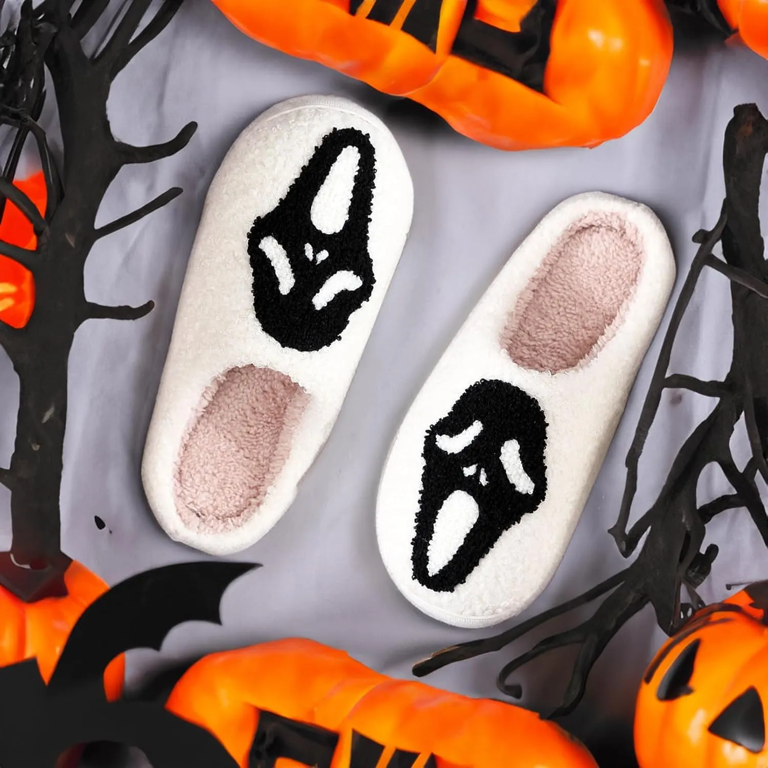 Halloween Christmas Slippers Holiday Slipper House Shoes Home Slipper for Women Fuzzy Outdoor Indoor Bedroom Slippers
