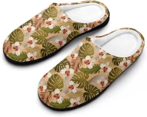 Halloween Green Eyes Black Birds Cat House Slippers For Woman Ladies Memory Foam Bedroom Slipper Outdoor Slip-On Shoes