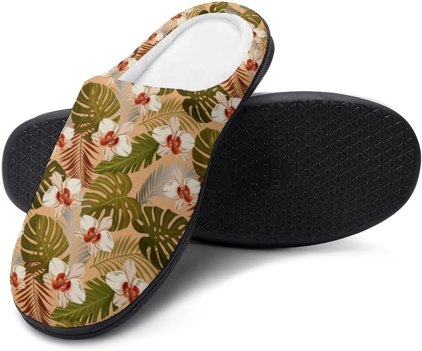 Halloween Green Eyes Black Birds Cat House Slippers For Woman Ladies Memory Foam Bedroom Slipper Outdoor Slip-On Shoes