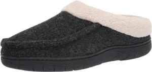 Hanes Comfort Soft Memory Foam Indoor Outdoor Clog Slipper Shoe - Men’s and Boy’s Sizes, Black, X-Large