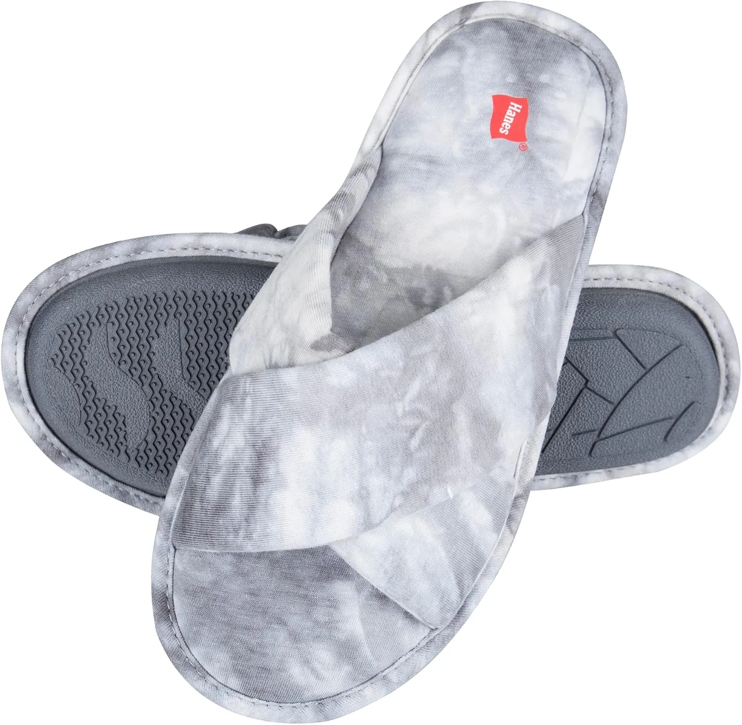 Hanes womens Comfort Cotton on Scuff With Memory Foam and Anti-skid Sole Slipper