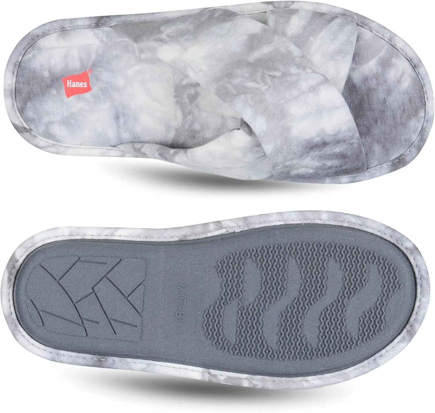 Hanes womens Comfort Cotton on Scuff With Memory Foam and Anti-skid Sole Slipper