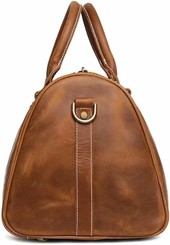 HBJWOV Vintage Men's Business Short Carry Handbag Luggage Bag Travel Bag Crossbody Bag