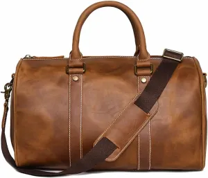 HBJWOV Vintage Men's Business Short Carry Handbag Luggage Bag Travel Bag Crossbody Bag