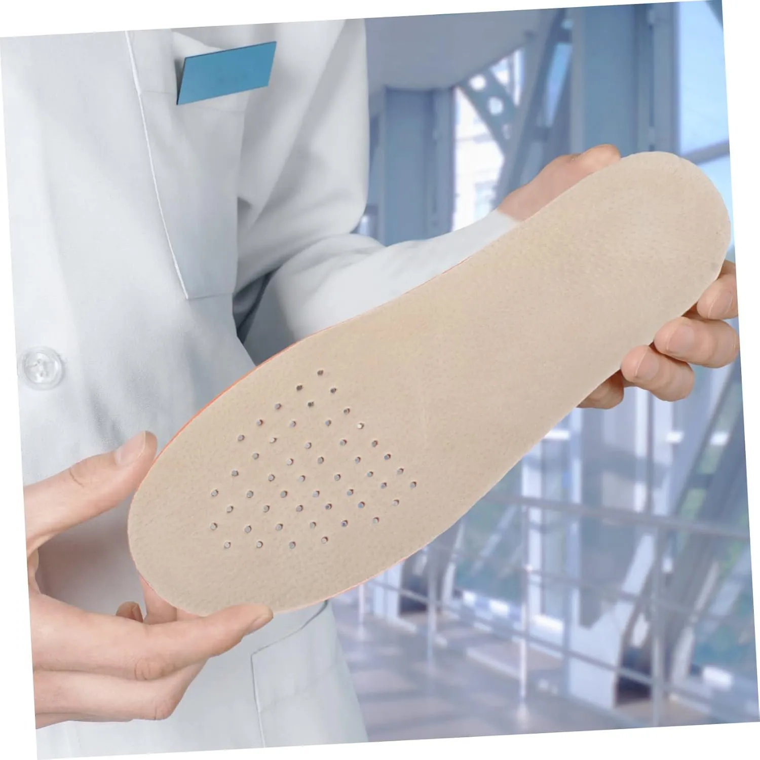 Height Increase Insoles Breathable Pig Skin Shoe Lifts for Women Men 2.5cm Lift Random Style