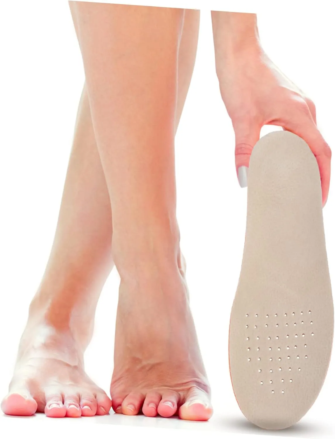 Height Increase Insoles Breathable Pig Skin Shoe Lifts for Women Men 2.5cm Lift Random Style