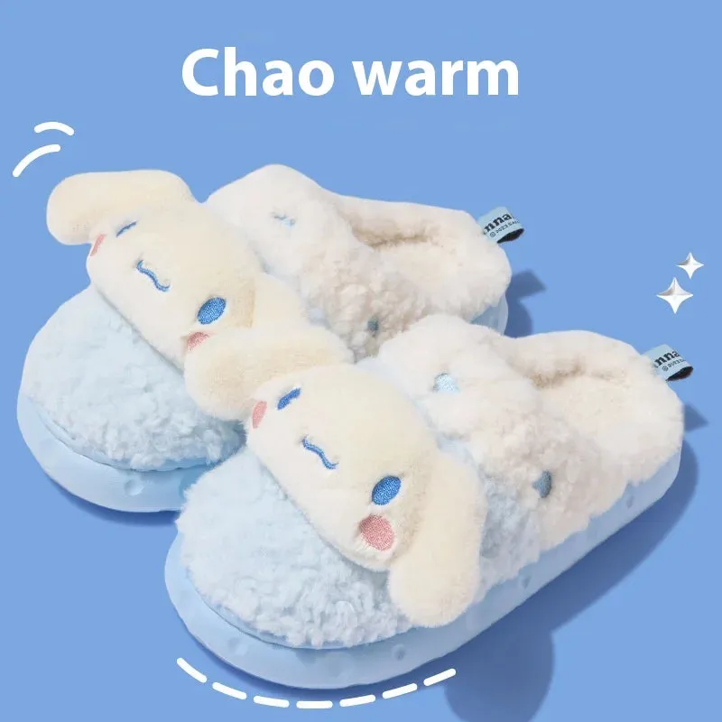 Hello Kitty Winter Plush Non Slip Slippers