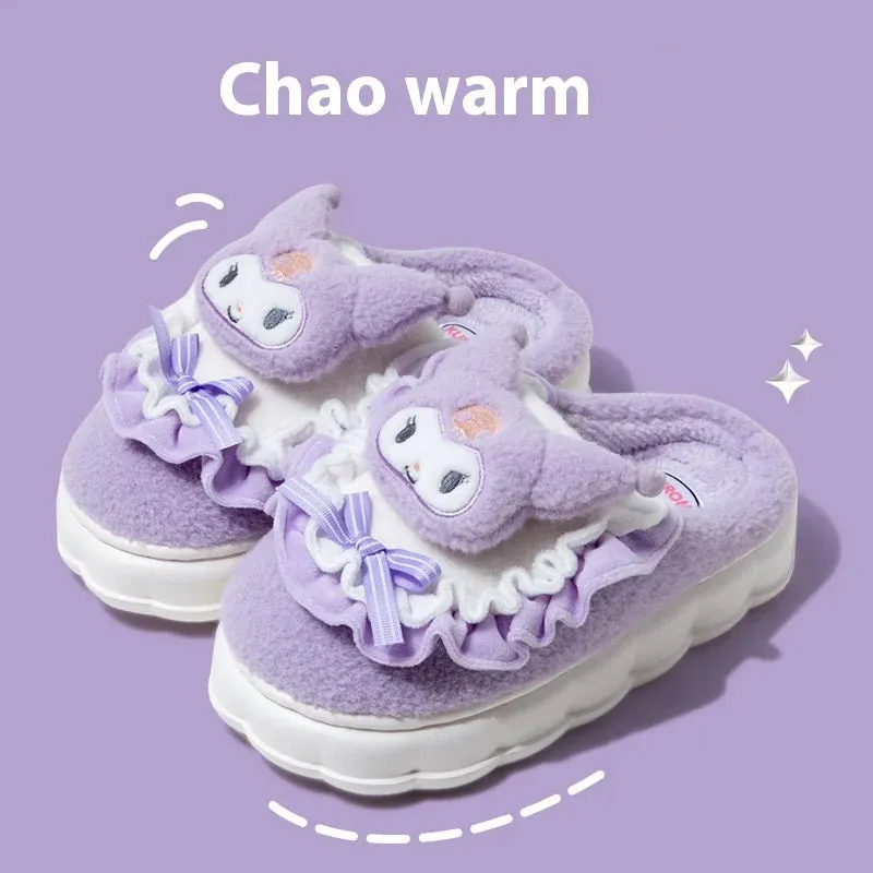 Hello Kitty Winter Plush Non Slip Slippers
