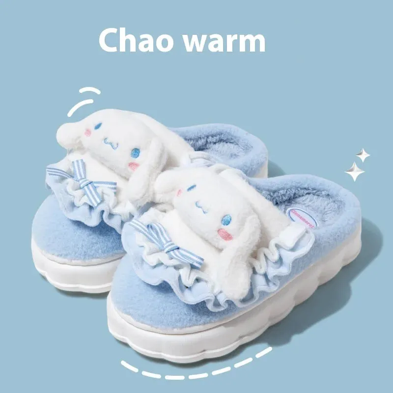 Hello Kitty Winter Plush Non Slip Slippers