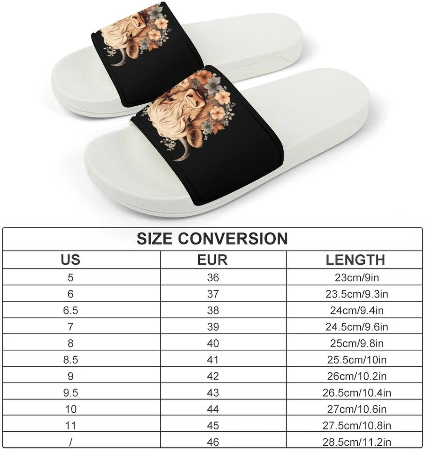 Highland Cow Open Toe Slippers for Women And Men Non Slip Shower Slippers Home Slippers