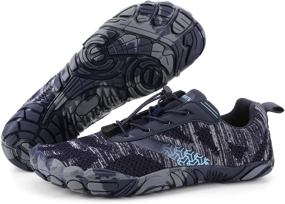 Hike Barefoot Shoes for Autumn Winter, Upgraded Thickened Minimalist Barefoot Shoes Women Men Non-Slip & Wide Toe Zero Drop Athletic Hiking Trail Running Shoe