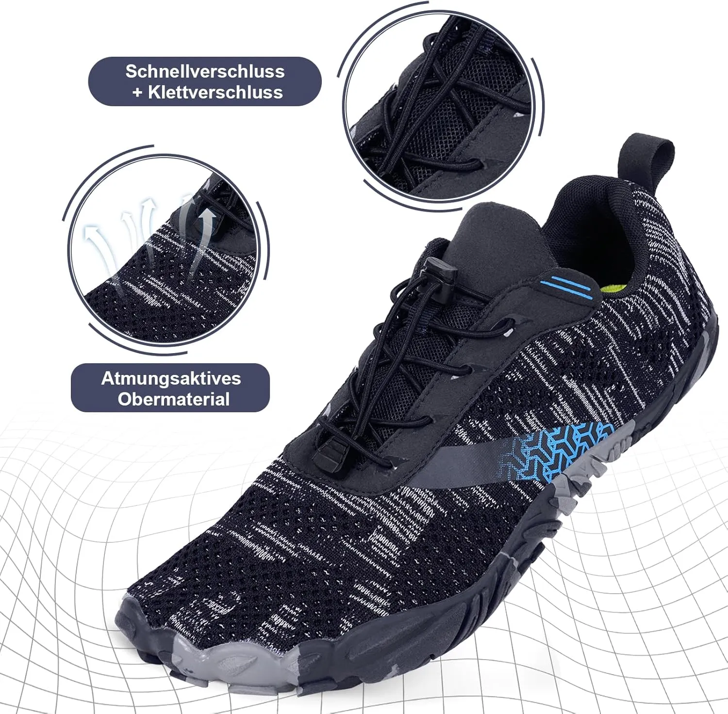 Hike Barefoot Shoes for Autumn Winter, Upgraded Thickened Minimalist Barefoot Shoes Women Men Non-Slip & Wide Toe Zero Drop Athletic Hiking Trail Running Shoe