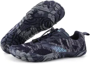 Hike Barefoot Shoes for Autumn Winter, Upgraded Thickened Minimalist Barefoot Shoes Women Men Non-Slip & Wide Toe Zero Drop Athletic Hiking Trail Running Shoe