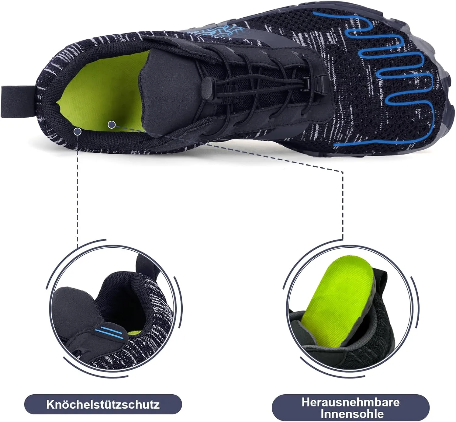 Hike Barefoot Shoes for Autumn Winter, Upgraded Thickened Minimalist Barefoot Shoes Women Men Non-Slip & Wide Toe Zero Drop Athletic Hiking Trail Running Shoe