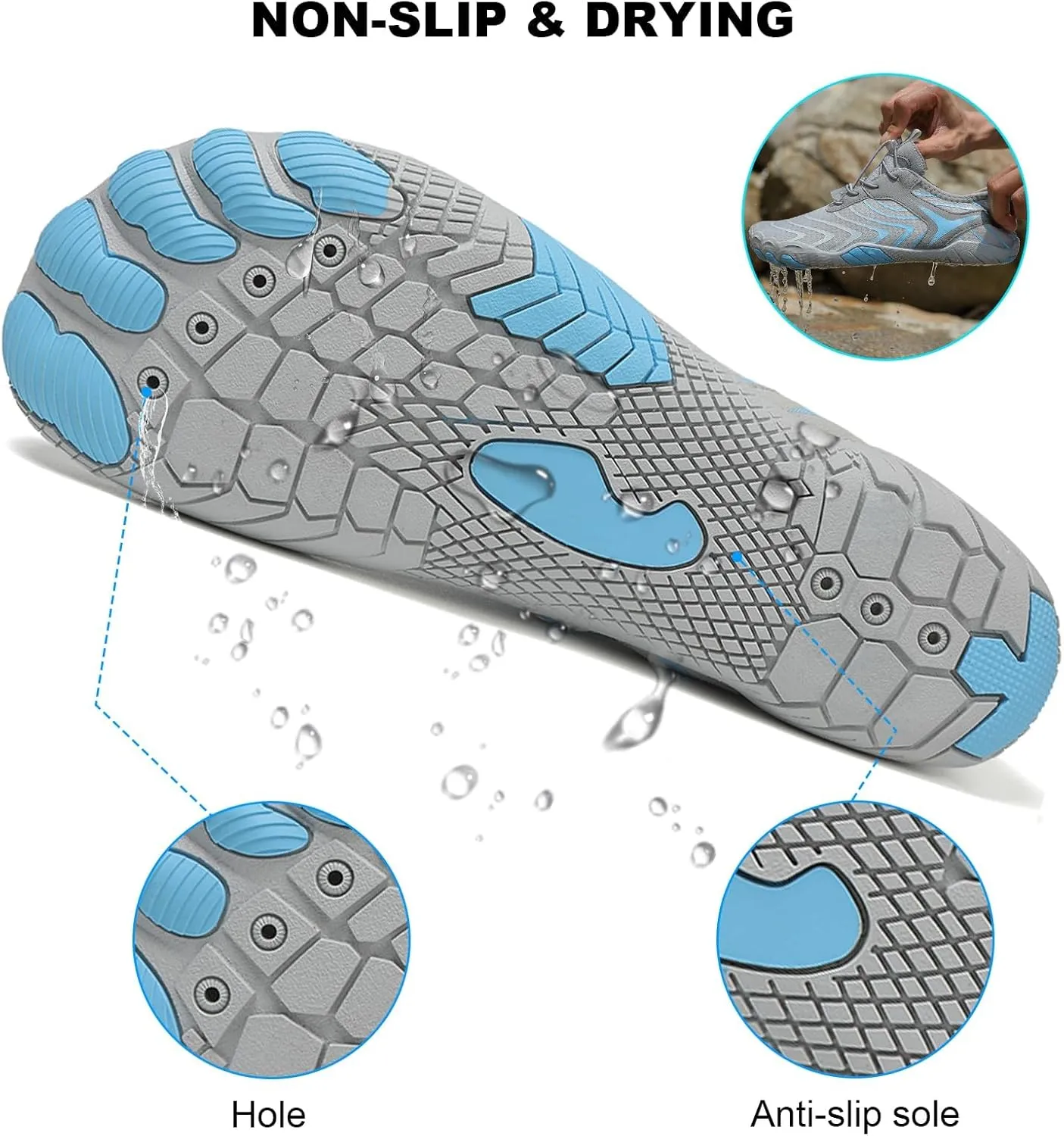 Hike Barefoot Shoes for Women Men, Non Slip Healthy Grounded Footwear, Breathable Trail Running Shoes, Minimalist Wide Toe Box Zero Drop Cross Trainer Sneakers, Unisex Outdoor Footwear