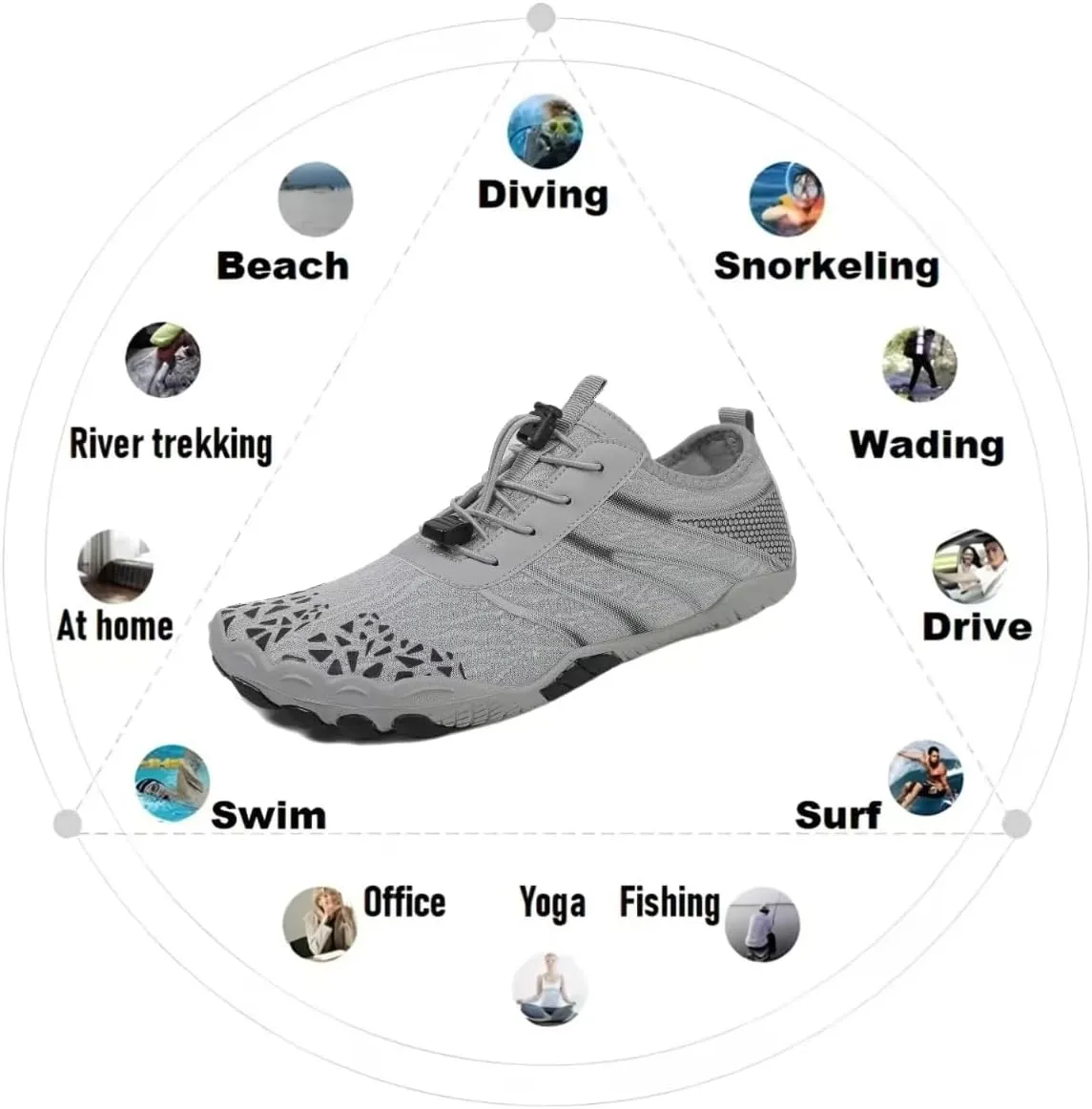 Hike Barefoot Shoes Women,2025 New Hiking Barefoot Shoes for Women Men , Breathable & Non-Slip Athletic Footwear, comfortable breathable zero-drop trail running shoes, Water Shoes Women Men ，quick-drying non-slip wide-toe box water shoes