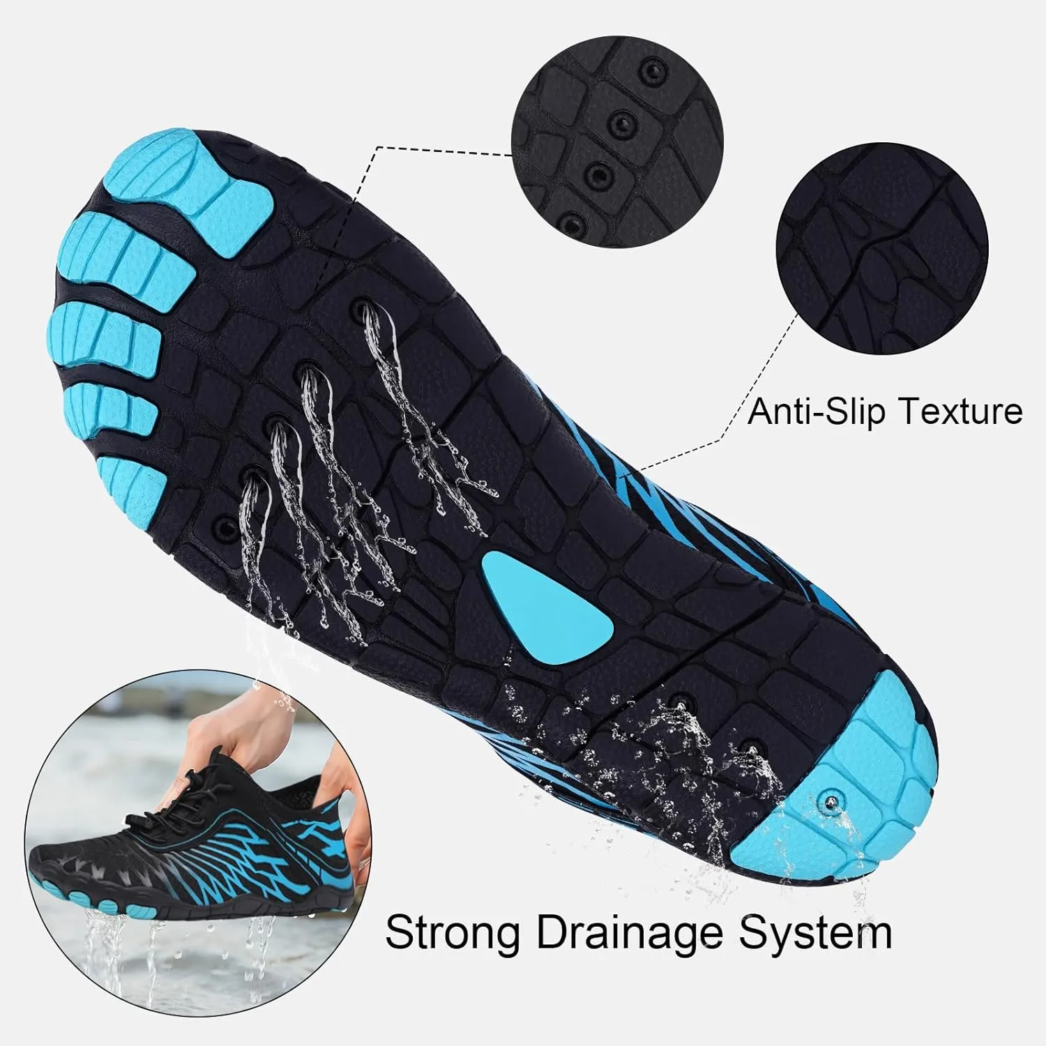 Hike Barefoot Shoes Womens Mens, Pro Water Shoe Women Men Footwear Barefoot Hike Shoes for Travel, Wide Toe Box Non-Slip Breathable Zero Drop Shoe