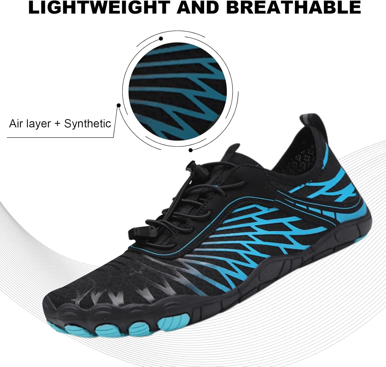 Hike Barefoot Shoes Womens Mens, Pro Water Shoe Women Men Footwear Barefoot Hike Shoes for Travel, Wide Toe Box Non-Slip Breathable Zero Drop Shoe