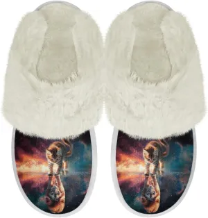House Slippers for Women Indoor Winter Warm Fuzzy Slipper Size 5-12 Bedroom Non-Slip