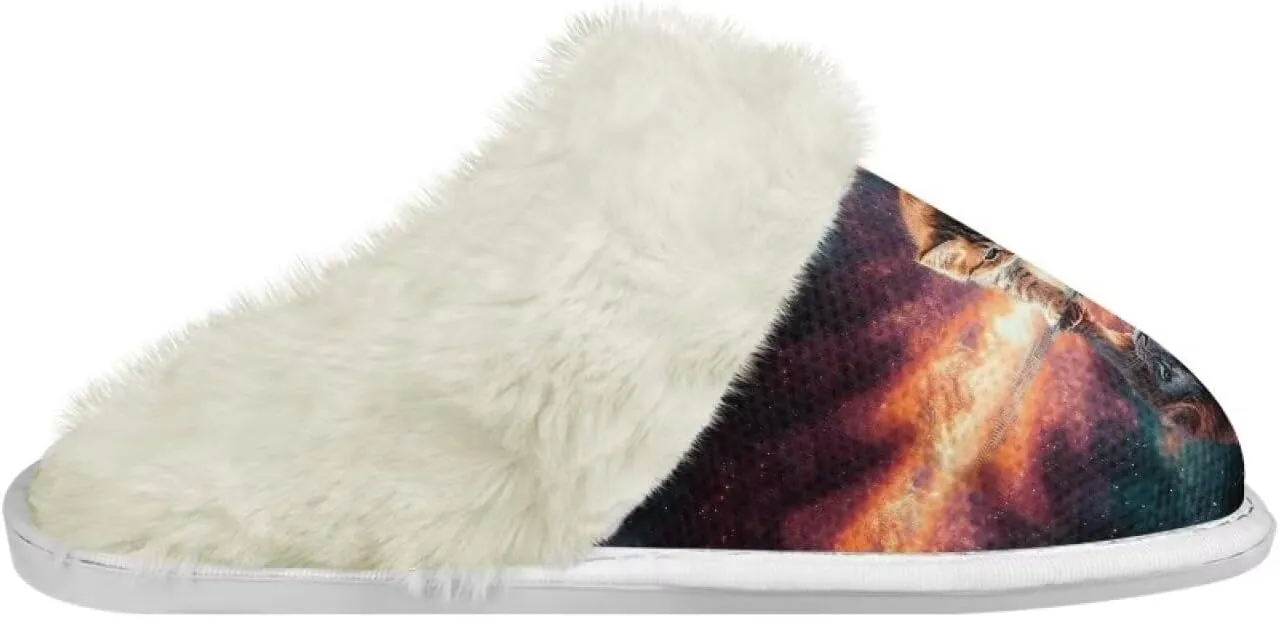 House Slippers for Women Indoor Winter Warm Fuzzy Slipper Size 5-12 Bedroom Non-Slip