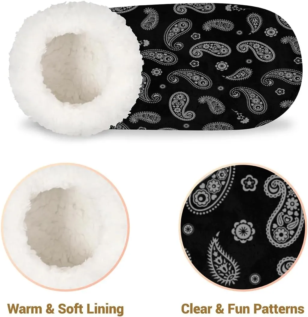 House Slippers for Women Men Winter Fuzzy Memory Foam Slippers Indoor Warm Full Slippers