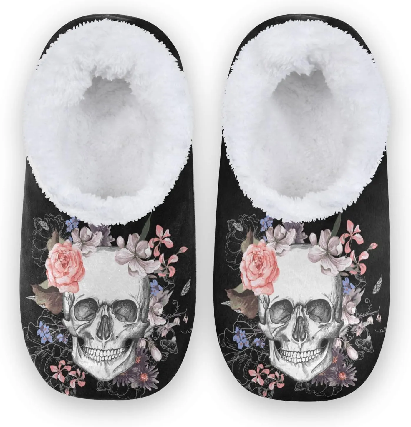 House Slippers Fuzzy Memory Foam Soft Slipper Socks for Woman Men