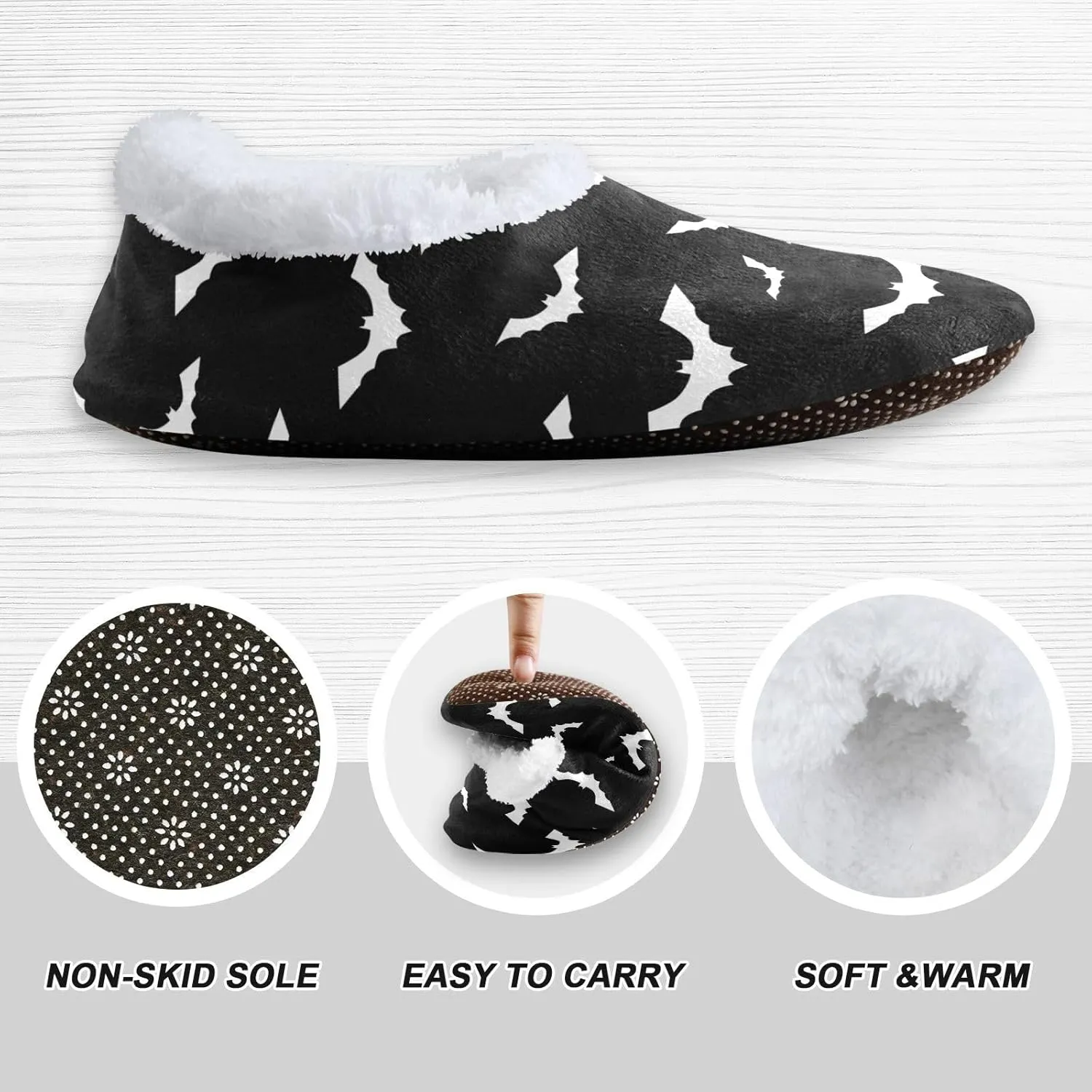 House Slippers Fuzzy Memory Foam Soft Slipper Socks for Woman Men