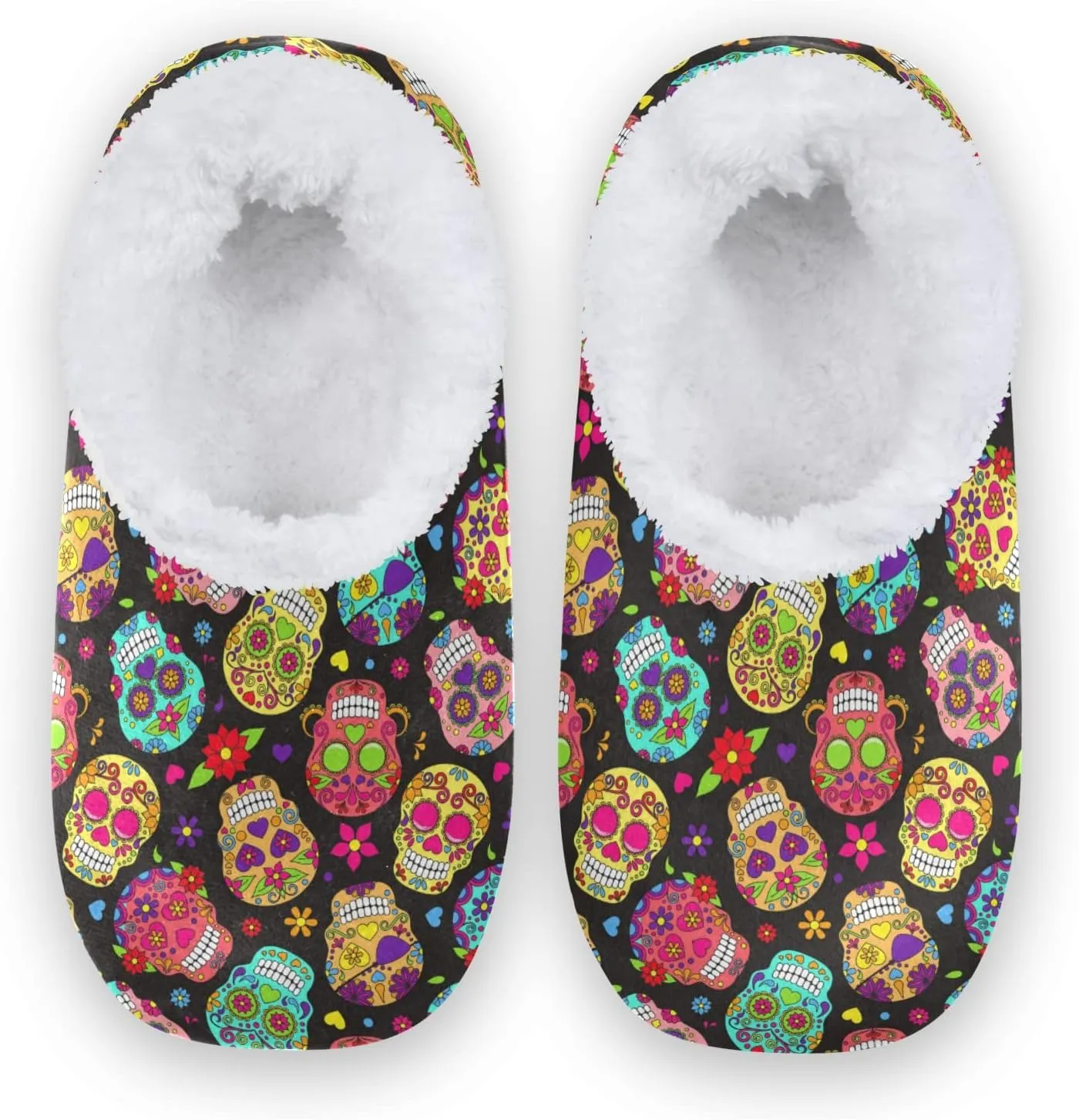 House Slippers Fuzzy Memory Foam Soft Slipper Socks for Woman Men