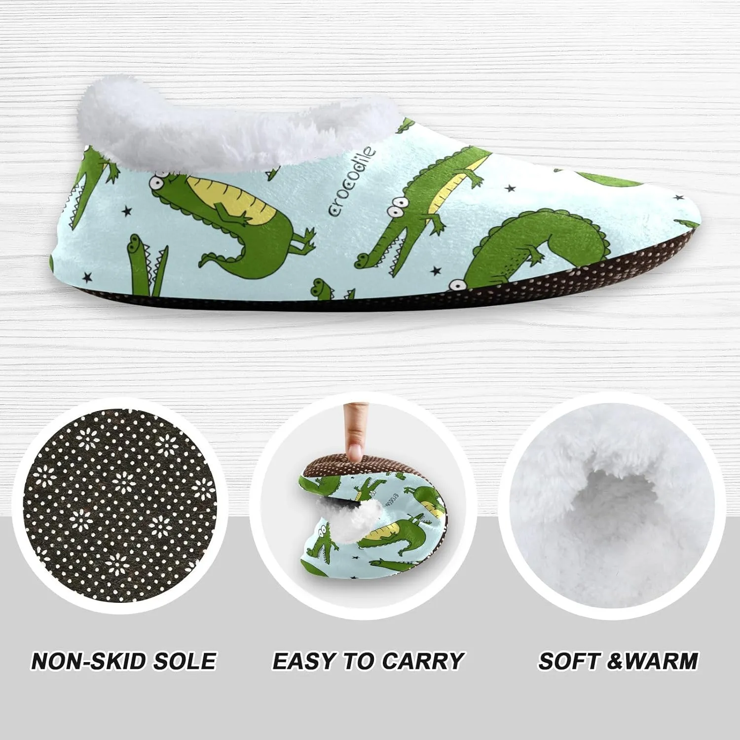 House Slippers Fuzzy Memory Foam Soft Slipper Socks for Woman Men