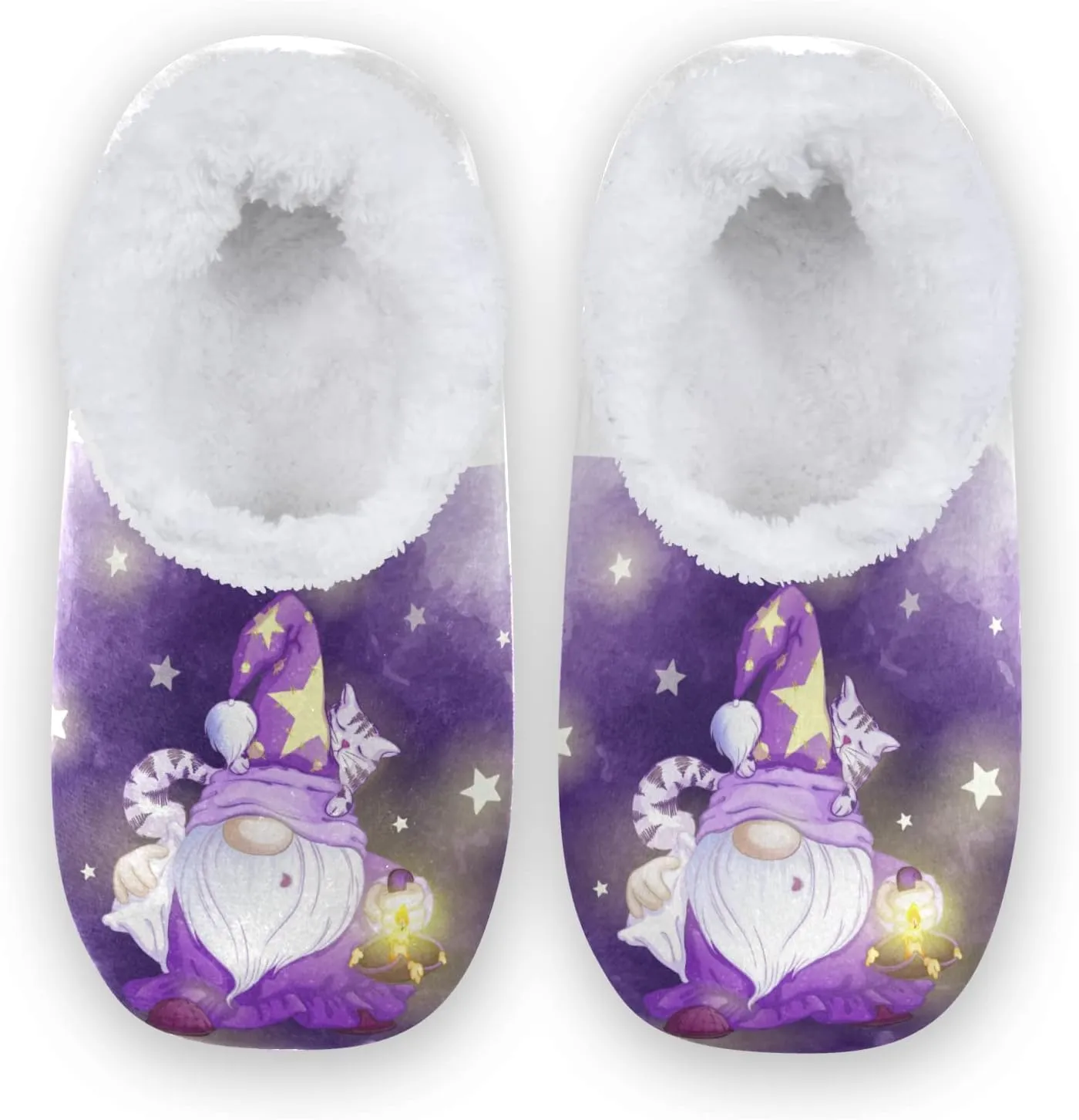 House Slippers Fuzzy Memory Foam Soft Slipper Socks for Woman Men