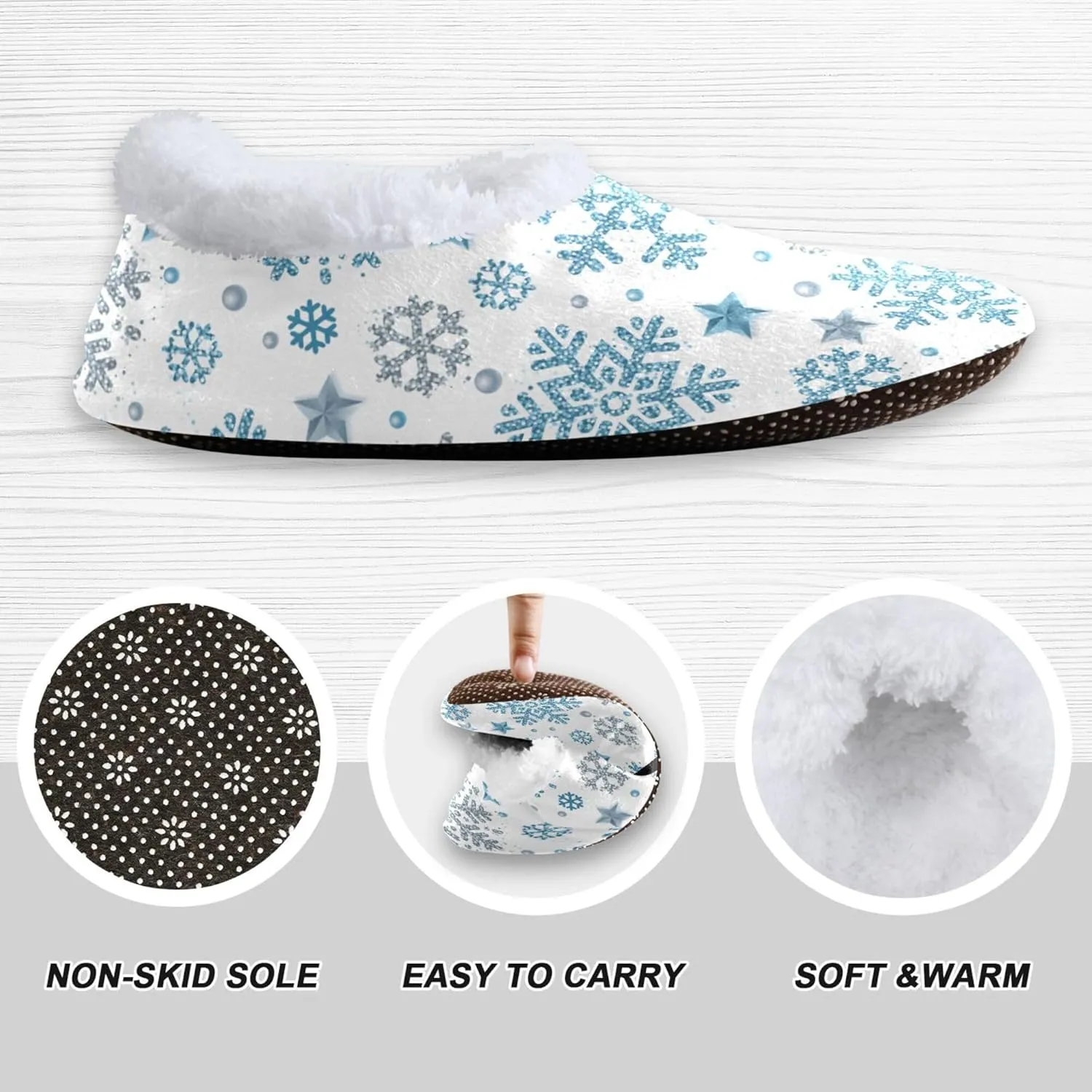 House Slippers Soft Fuzzy Memory Foam Slipper Socks for Men Woman