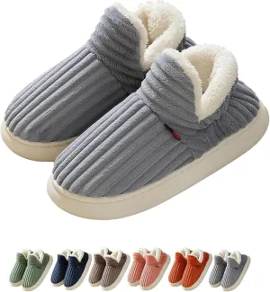Hrtesus Pluffi The Cozy & Stylish Slipper, Pluffi Slipper Booties for Women Men, Warm Plush Lining House Slippers