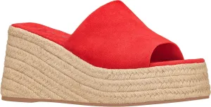 ILLUDE Women's Wedge Sandal Espadrille Platform Slip On Open Toe Wedge Heel Sandals